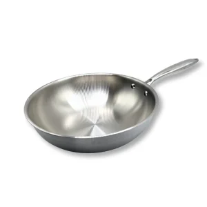 Wokpan 28CM – RVS - Inductie - PFAS Vrij