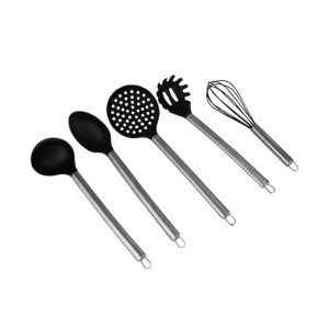 Spatelset - RVS - Zwart - 5-Pack