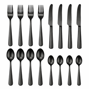 Bestekset - RVS - 16 dlg - Zwart