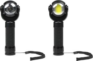 Zaklamp Op Batterijen 3W Aluminium COB Draaiknop