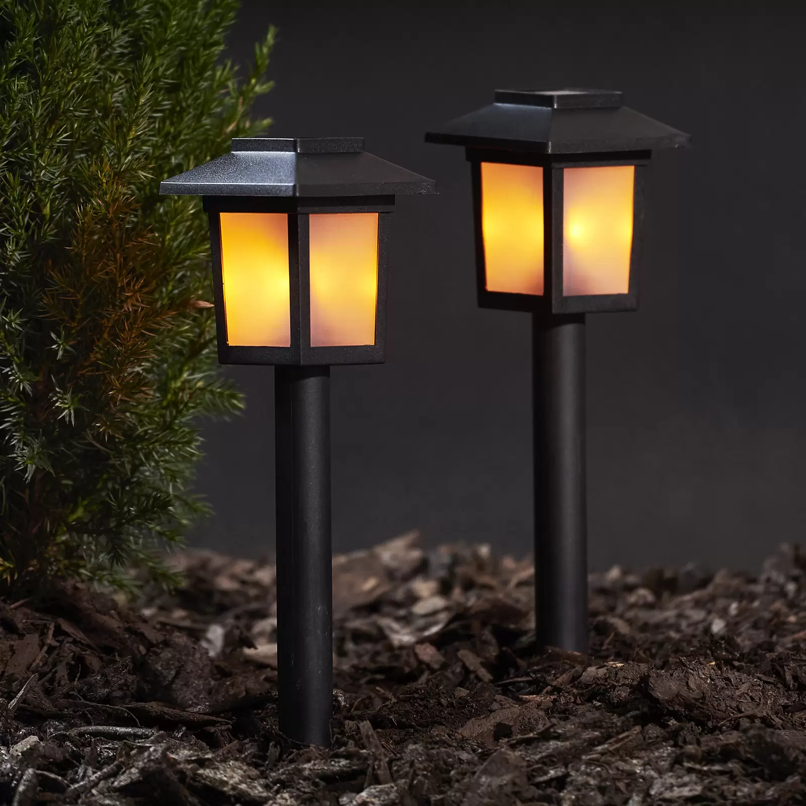 Solar Tuinverlichting Op Zonne-Energie Met Vlam Effect 35cm - Afbeelding 3
