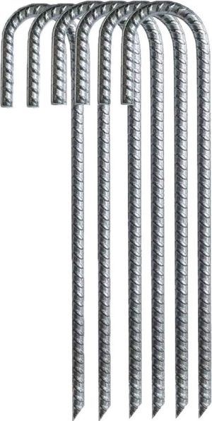 Extra dikke XXL stormharingen Ø16 × 38 cm – 6 stuks