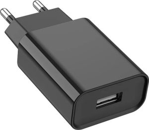 Zwarte USB-A stekker 5V 2A voor oplaadbare tafellamp