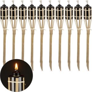 Bamboe tuinfakkels 60 cm – 10 stuks