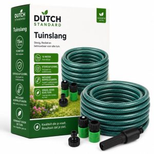Tuinslang 15 m met sproeier – 5-delige set