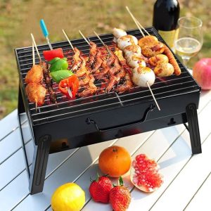 Compacte inklapbare tafel-BBQ zwart
