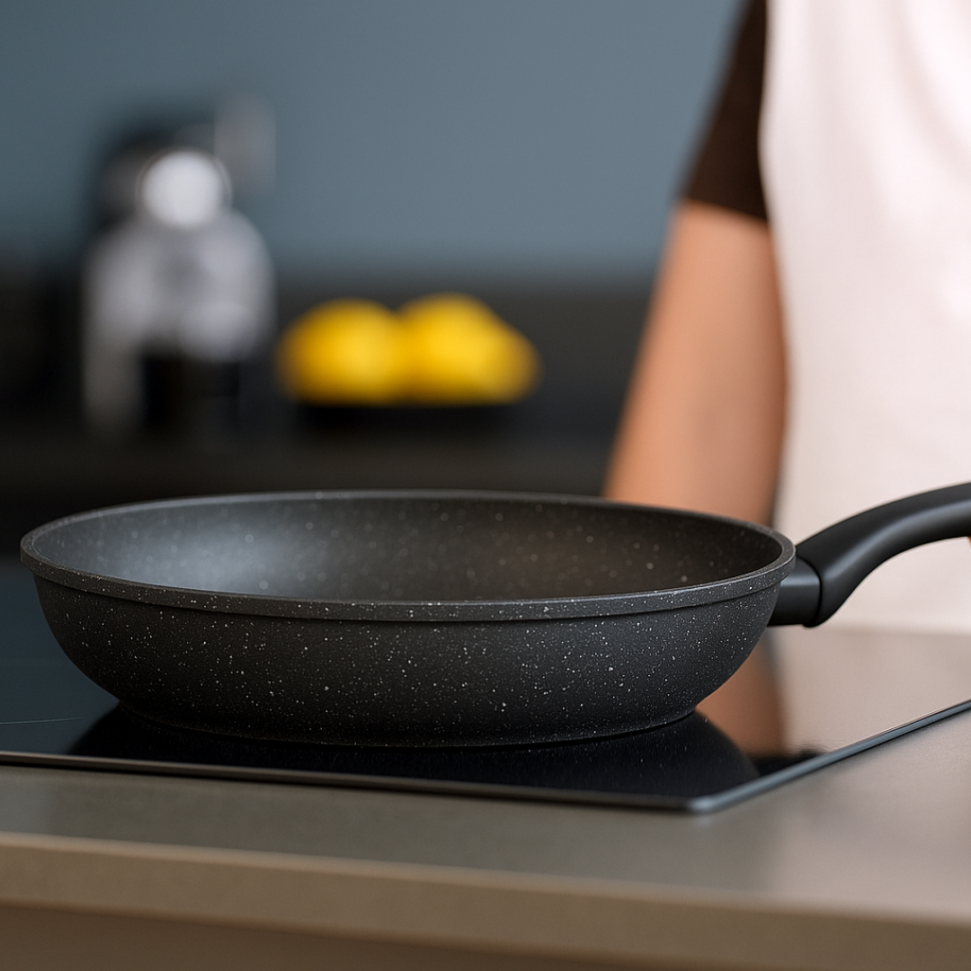Koekenpan 28CM – Granite PRO – Keramische Antiaanbak – Inductie – PFAS Vrij - Afbeelding 3
