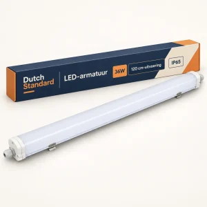 Dutch Standard koppelbaar LED-armatuur 36W prominent voor een ontworpen Dutch Standard-doos.