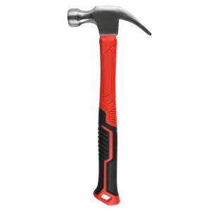 Klauwhamer met zilverkleurige kop en volledige rood-zwarte steel
